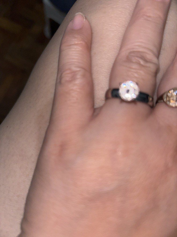 Size 8 thick stainless ring with large cubic zirconia stone (Category: Rings) located in Manila. Submitted by vintageaccessories (Listing ID 1461719747, Image 1). Description: .