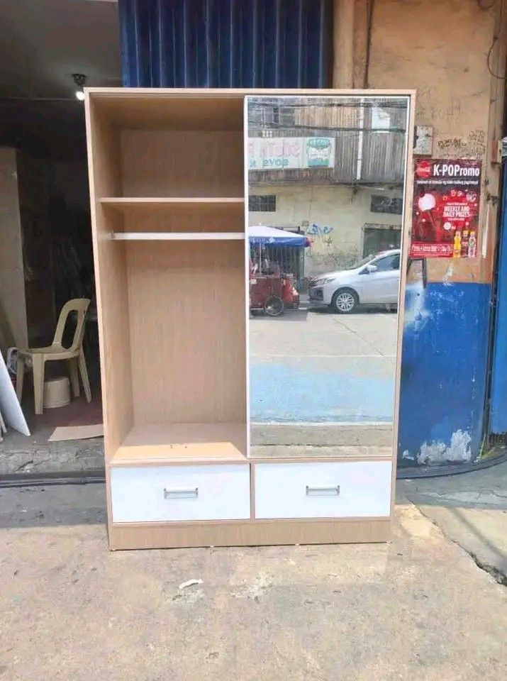 SLIDING CABINET W/2 MIRROR (Category: Shelves, Cabinets & Racks) located in Manila. Submitted by maricel_10dorado (Listing ID 1461697002, Image 2). Description: Brand new item On hand stock Free assembly Ready to deliver Accept Bulk orders Cash on delivery Pm for past transaction 639649452374.