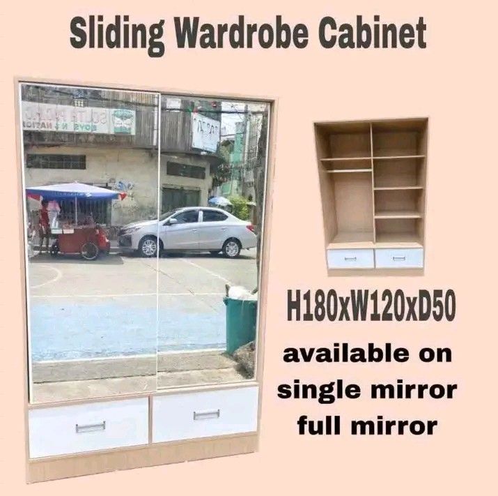 SLIDING CABINET W/2 MIRROR (Category: Shelves, Cabinets & Racks) located in Manila. Submitted by maricel_10dorado (Listing ID 1461697002, Image 3). Description: Brand new item On hand stock Free assembly Ready to deliver Accept Bulk orders Cash on delivery Pm for past transaction 639649452374.