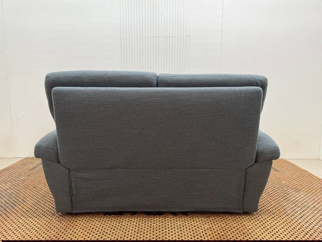 Sofa (Category: Sofas) located in Meycauayan. Submitted by marygracecasimiro (Listing ID 1461797025, Image 3). Description: Modern Gray 2-Seater Fabric Highback Sofa Price: 15,500 L57 x W36 x H34.5/16 In good condition💜💜.