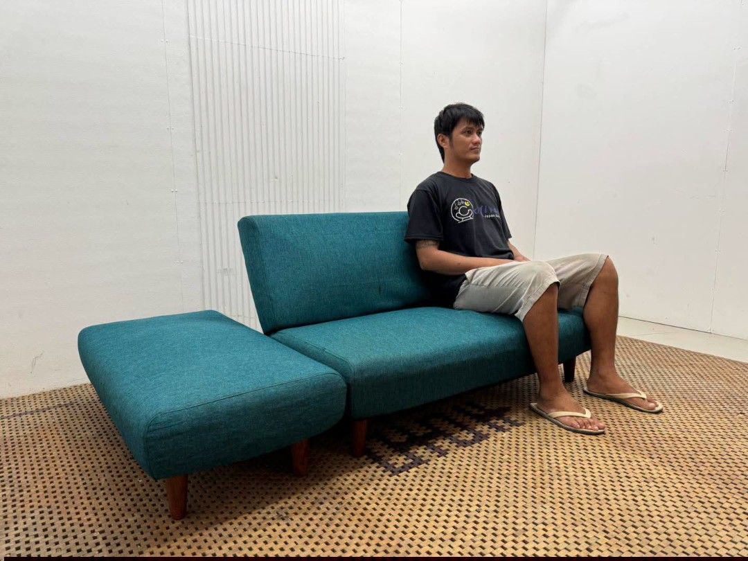 Sofabed (Category: Sofas) located in Meycauayan. Submitted by marygracecasimiro (Listing ID 1461589846, Image 3). Description: Modern Convertible Sofa Bed with Chaise – 2-3 Seater Price: 11,500 L67/46 x W38 x H28/12 In good condition💜💜.