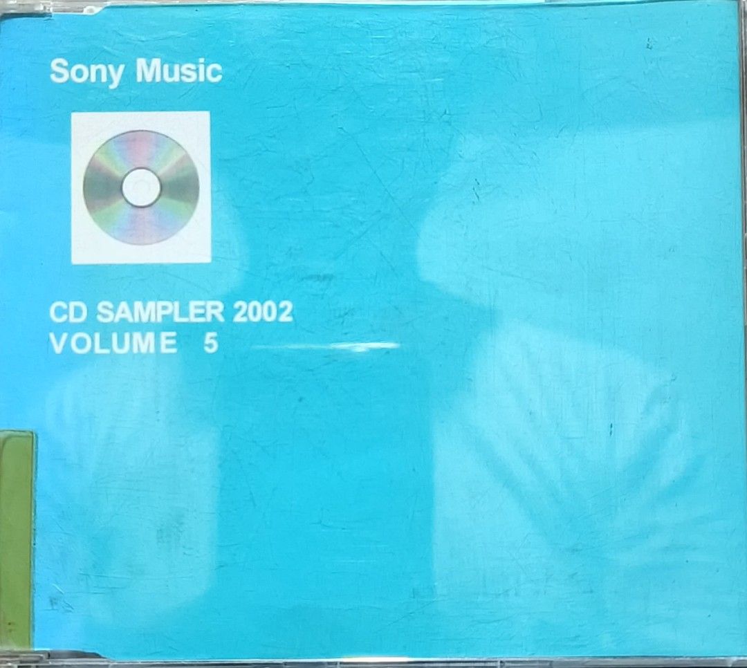 Sony Music CD Sampler 2002 Volume 5 (Category: CDs & DVDs) located in Manila. Submitted by ruelcabrer77078 (Listing ID 1461772497, Image 1). Description: - Sony Music CD Sampler 2002 Volume 5 - Features popular artists like Marc Velasco, Wolfgang, Greyhoundz, Celine Dion, Mandy Moore, Jennifer Lopez, Darren Hayes, John Mayer, A*Teens, Shakira, X-ecutioners, Phantom Planet, Aerosmith, Korn, and Death Threat. - A fantastic collection of music from 