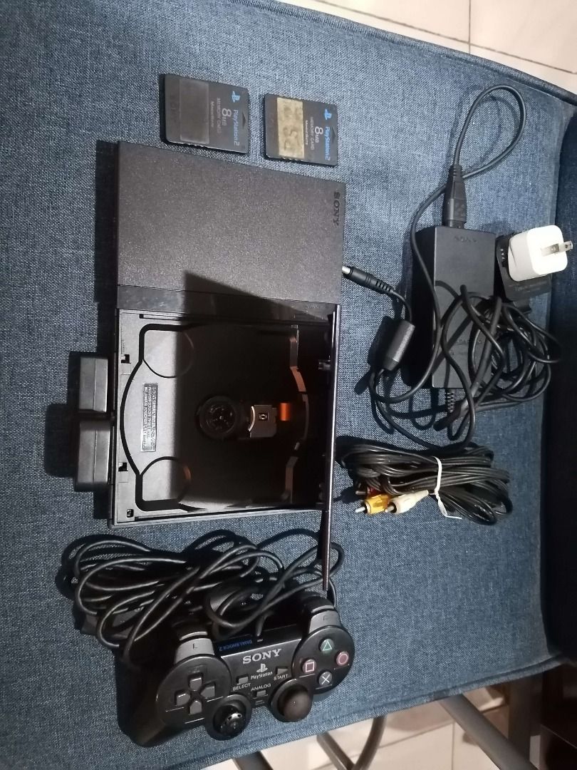 Sony PlayStation 2 Console Bundle with Controllers and Memory Cards (Category: PlayStation) located in Caloocan City. Submitted by coolmountain_b4ba30 (Listing ID 1461795514, Image 1). Description: - Sony PlayStation 2 Console - 1 Controller Included - 2 Memory Cards Included - All Necessary Cables and Power Adapter - Working, but unsure on video output - Ideal for Retro Gaming Enthusiasts Current available game: Kingdom Hearts.