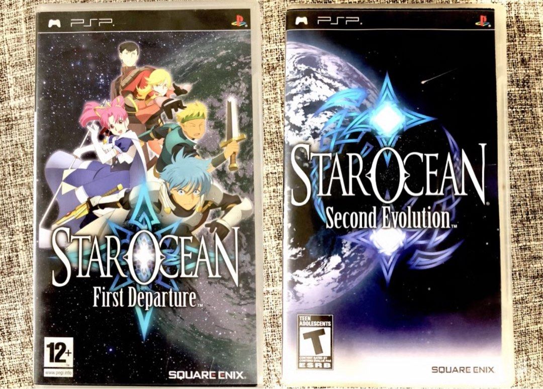 Star Ocean PSP game set (Category: PlayStation) located in Antipolo. Submitted by arcadia.bea (Listing ID 1461660064, Image 1). Description: This set includes both Star Ocean: First Departure and Star Ocean: Second Evolution. Both UMD discs has been tested and is in good condition. It comes with their original cases and has complete inclusions (manuals, inserts, etc). The price is still negotiable, so feel free to message me if you are interested