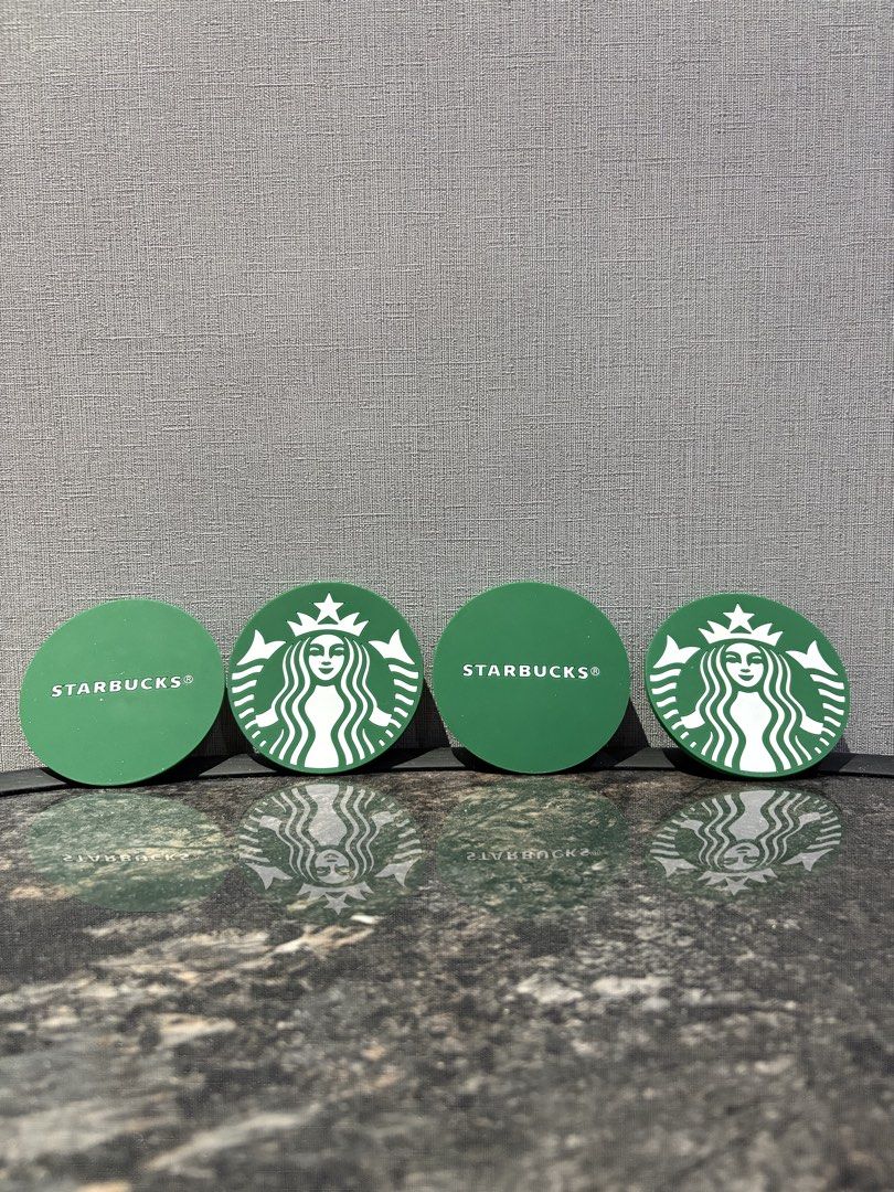 Starbucks Silicon Coasters (Category: Other Home Decor) located in Manila. Submitted by foundhouseph (Listing ID 1461767893, Image 3). Description: -Price: 125php. Get all 4 for 400php -Qty. Available: 4pcs. -Size: 3.5 inches -Siren mark on front and STARBUCKS on back -Heat Resistant up to to 282°F (120°C).