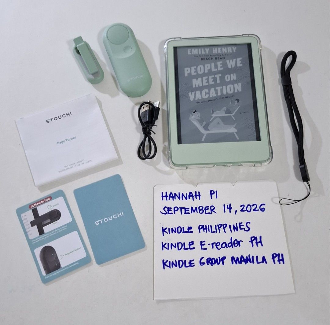 Stouchi Page Turner / Page Clicker (Category: E-Readers) located in Pasay City. Submitted by mshannahpi (Listing ID 1461711330, Image 2). Description: - Brand: Stouchi - Product: Page Turner / Page Clicker - Brand new and sealed - Color: Black - 1250 each Matcha - 1450.each - Compatibility: Designed for Kindle e-readers - Functionality: Allows for easy page turning with a click - Condition: Excellent, like new - Includes: Page turner device, clip