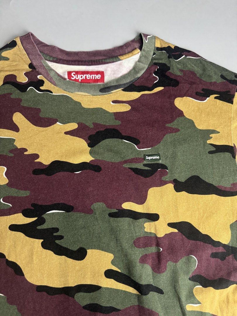 Supreme - Camou Box Logo - Tshirt (Category: Tshirts & Polo Shirts ) located in San Pablo. Submitted by hiddenrygn (Listing ID 1461578015, Image 2). Description: Supreme - Camou Box Logo - Tshirt Size : Medium (22.5” 30.5”) No flaws Excellent to new condition Authentic DM!.