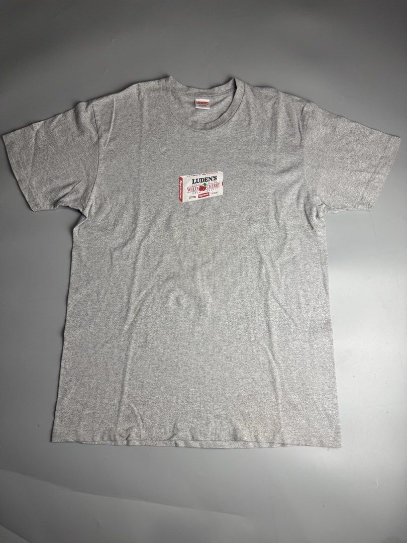 Supreme - Ludens Cough Drop Box Logo Cherry - Tee (Category: Tshirts & Polo Shirts ) located in San Pablo. Submitted by hiddenrygn (Listing ID 1461577357, Image 1). Description: Supreme - Ludens Cough Drop Box Logo Cherry - Tee Size : L (22” 31”) Minimal cracks on logo Still in excellent condition Authentic DM!.