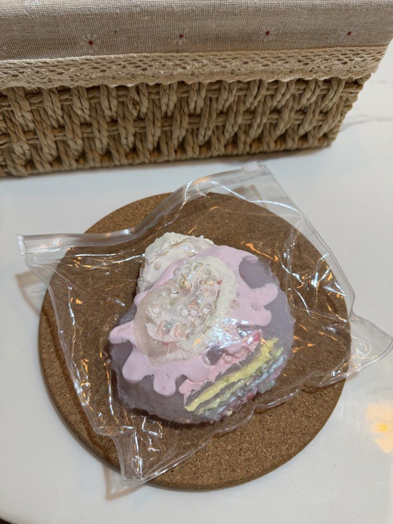 Taba Squishy - Pink Ice Cream Cake (No Studio) (Category: Kids Toys) located in Baliuag. Submitted by shaiilv (Listing ID 1461638448, Image 3). Description: Coconut oil texture.