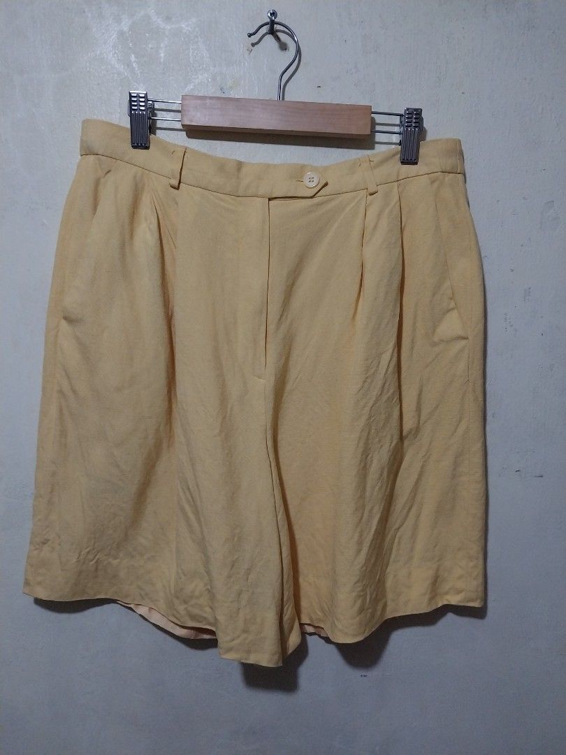 Talbots Yellow Linen Blend Shorts (Category: Shorts) located in Manila. Submitted by PrinceDani.Clothing (Listing ID 1461637415, Image 2). Description: talbots yellow linen shorts Size 30-32in waist 19in length excellent condition .
