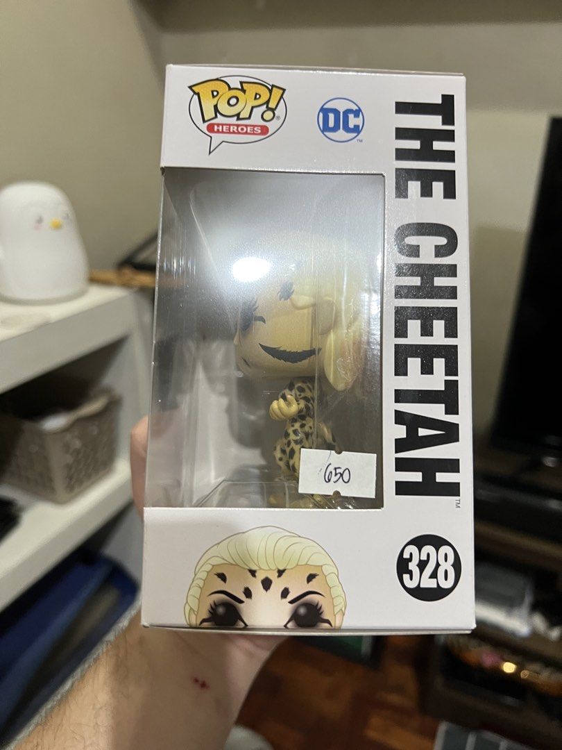 The Cheetah Funko Pop (Category: Figurines & Statues) located in Pasig City. Submitted by kingclutter (Listing ID 1461735271, Image 2). Description: With soft protector. Box conditions in the pics. Wonder Woman 84 movie.