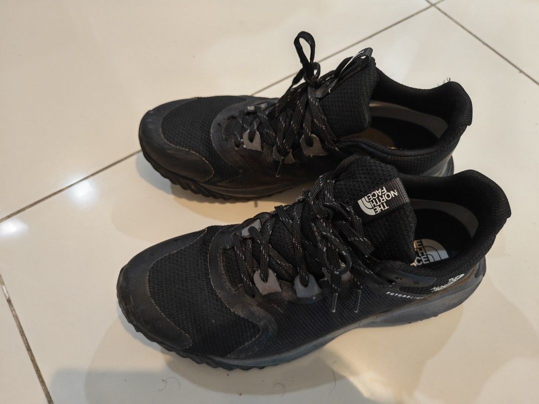 The North Face FUTURELIGHT Running Shoes (Avail before 9/29) (Category: Sneakers) located in Manila. Submitted by oddowl-a357 (Listing ID 1461573580, Image 1). Description: - Brand: The North Face - Model: FUTURELIGHT Running Shoes - Color: Black - Size: Men's US 9 - Origin: Made in China - Ideal for: Trail running or everyday wear - Condition: Used, with some signs of wear (please check photos for details).