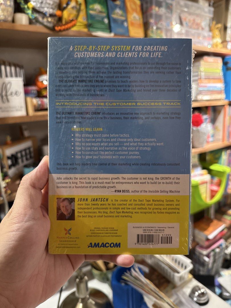 The Ultimate Marketing Engine by John Jantsch (Category: Textbooks) located in Marikina City. Submitted by starlettonabudget (Listing ID 1461715252, Image 2). Description: - Discover 5 steps to achieve ridiculously consistent business growth. - Learn why strategy is crucial before tactics. - Understand how to narrow your focus and identify customer desires. - Master the use of story and narrative as a powerful marketing strategy. - Discover how t