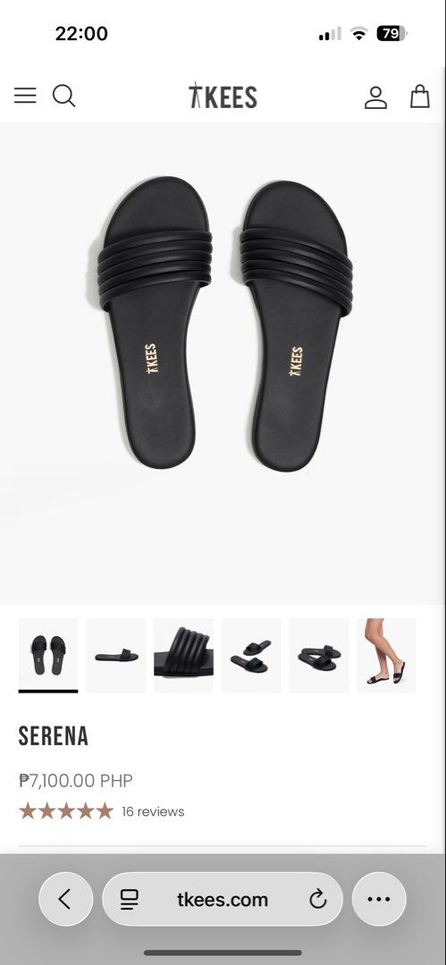Tkees Serena Black Slides (Category: Flats & Sandals) located in Cavite. Submitted by gsophiacor03867 (Listing ID 1461729323, Image 3). Description: Ideal for: Casual wear, easy slip-on/off RFS: nakatambak lang.