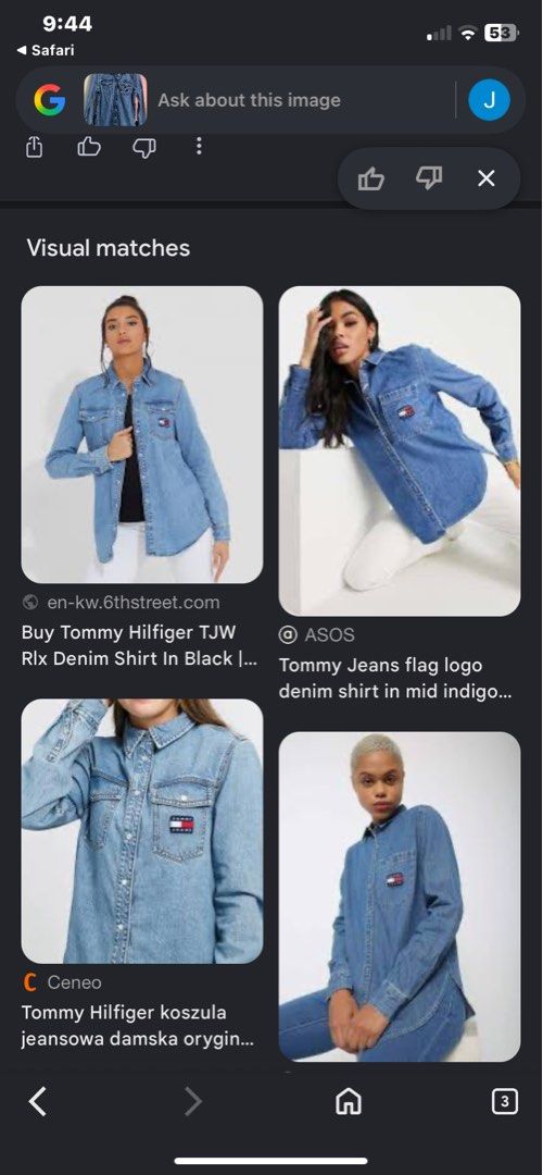 Tommy hilfiger denim jacket (Category: Coats, Jackets and Outerwear) located in Santa Maria. Submitted by jordangail (Listing ID 1461724902, Image 2). Description: Tommy hilfiger longsleeve denim 19x28 Xs on tag Excellent to as new 9.9/10 No issue Mine na Gcash Lbc Jnt God bless .