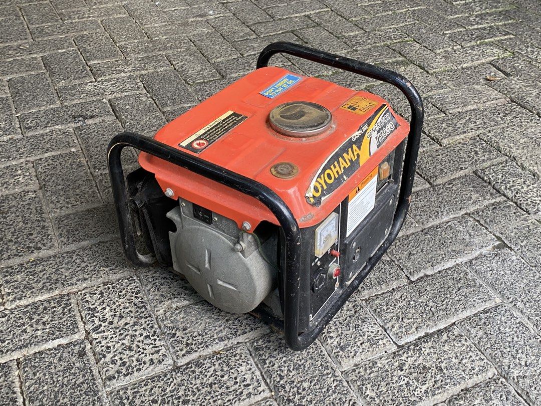 Toyohama Generator TH950 Gasoline (Category: Industrial Equipment) located in Santa Rosa. Submitted by steezyeezy (Listing ID 1461609448, Image 2). Description: Toyohama TH950 Gasoline Generator 2.5HP Gasoline Engine Untested/Buyer’s Risk Pickup only Santa Rosa City, Laguna - Portable Gasoline Generator - Model: TH950 - Max Output: 700VA - Rated Output: 600VA - Voltage: 220V - Frequency: 60Hz - Phase: Single - Power Factor: COS=1 - Perfect for ba