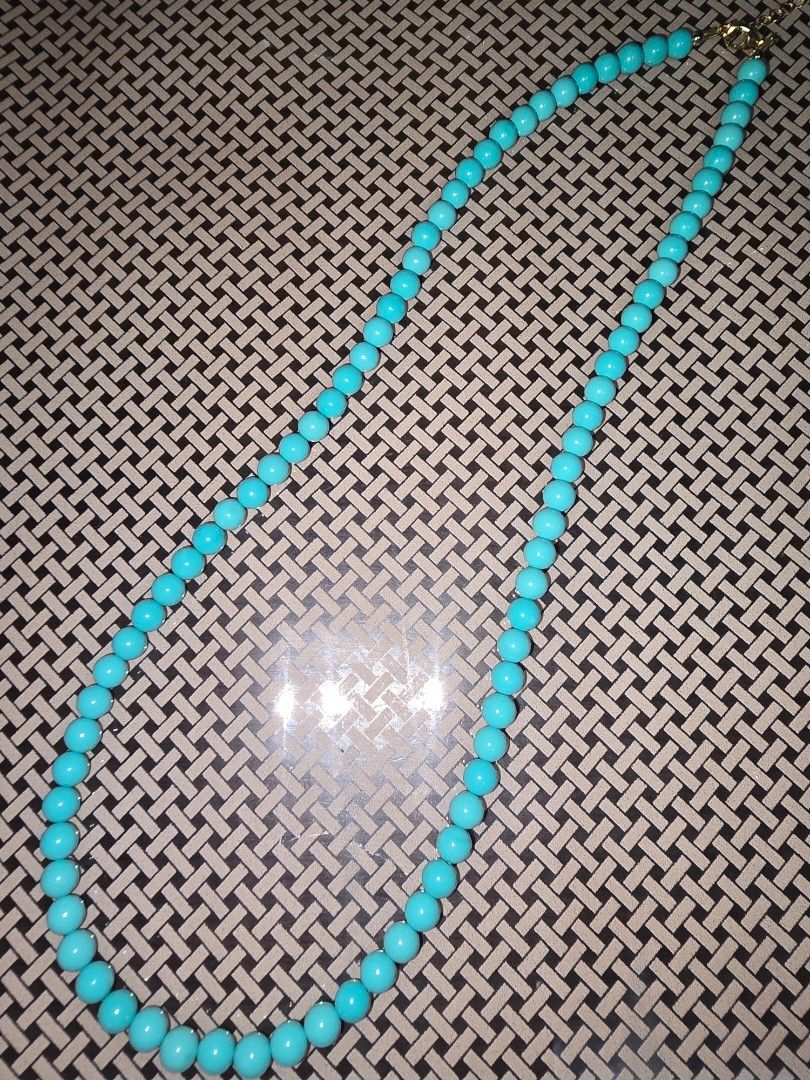 Turquoise Beaded Necklace with Gold Clasp (Category: Necklaces) located in Santa Rosa. Submitted by crystal1.0 (Listing ID 1461678962, Image 2). Description: Available in 4 and 5mm. We will customized your preferred necklace. .