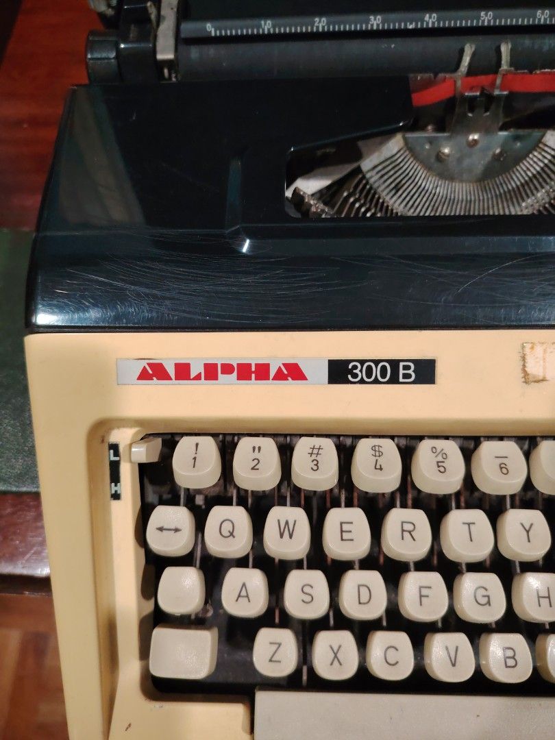 Typewriter (Category: Vintage Collectibles) located in Singapore. Submitted by poh.siewkiak (Listing ID 1461689889, Image 2). Description: Alpha 300. Functional typewriter. Perhaps change ribbon. 7 surin Rd s535525 .