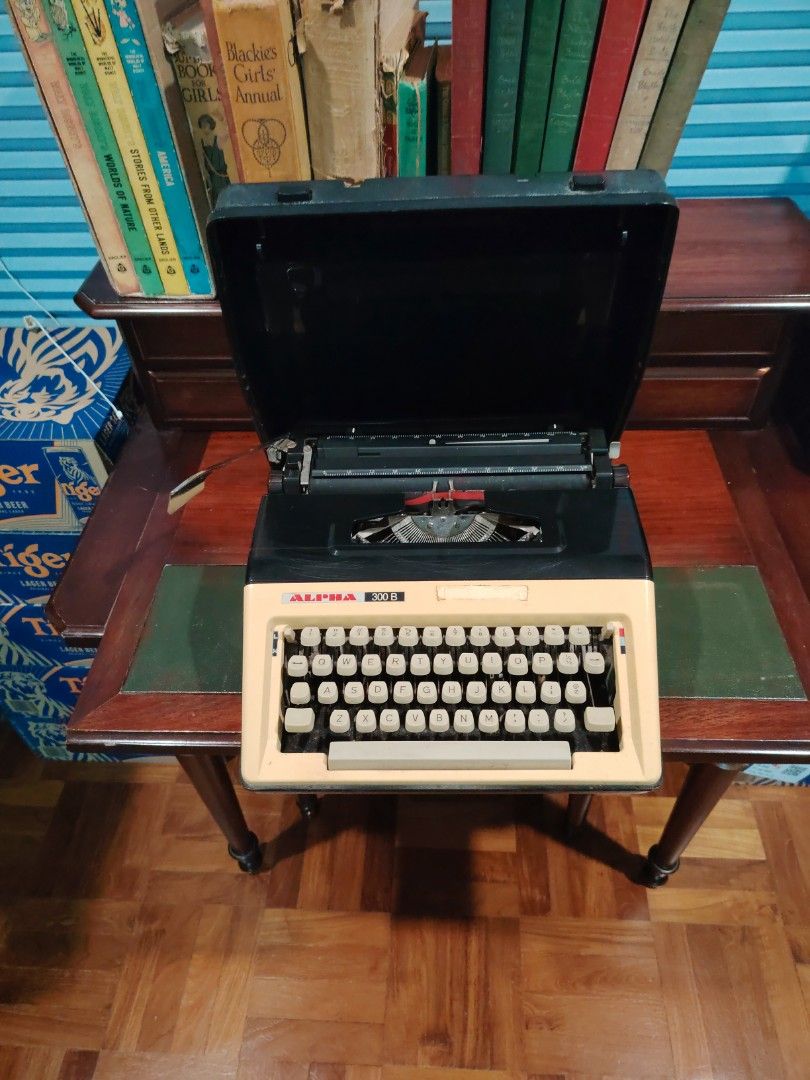 Typewriter (Category: Vintage Collectibles) located in Singapore. Submitted by poh.siewkiak (Listing ID 1461689889, Image 1). Description: Alpha 300. Functional typewriter. Perhaps change ribbon. 7 surin Rd s535525 .
