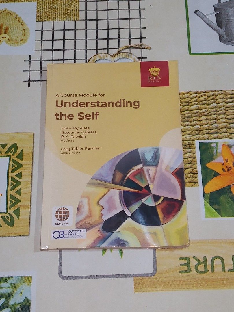Understanding the Self (Category: Textbooks) located in Pandi. Submitted by lorichuu (Listing ID 1461695818, Image 1). Description: For Sale: Understanding the Self Authors: Eden Joy Alata, Roseanne Cabrera, R. A. Pawilen Publisher: REX Book Store - Used only once - Has handwritten notes and markings/highlights - Some dirt/minor marks on the cover - With plastic cover - No missing pages - Answer/activity pages are still intact - Pages are still r