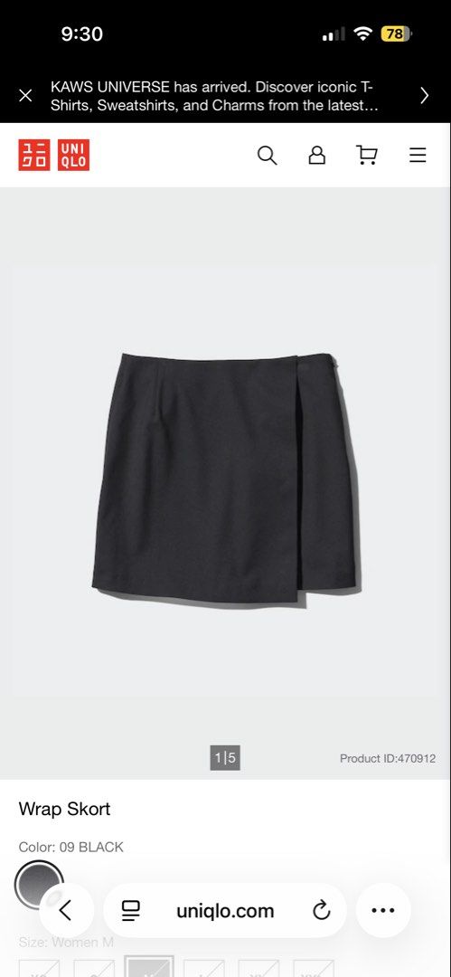 Uniqlo Linen Blend Black Skort (Category: Shorts) located in Antipolo. Submitted by hm_cyst (Listing ID 1461721368, Image 2). Description: .
