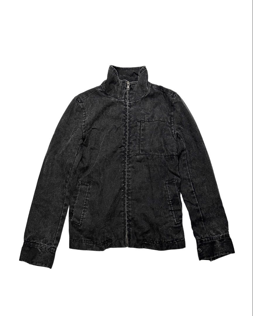Unique zipped up archival denim jacket (Category: Coats, Jackets and Outerwear) located in Dasmarinas. Submitted by mesh.shop (Listing ID 1461718314, Image 1). Description: 1000/10 Premium qualityy Bust: 32 inches Length: 22.5 inches.