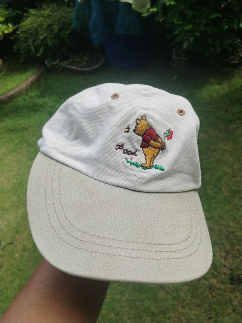 Vintage 90s disney Pooh (Category: Caps & Hats) located in Legazpi City. Submitted by genobecollectives (Listing ID 1461566649, Image 1). Description: Vintage 1990s Disney Classic Pooh Strapback Cap 350 free ship One size fits all Very good used condition Dm📩.