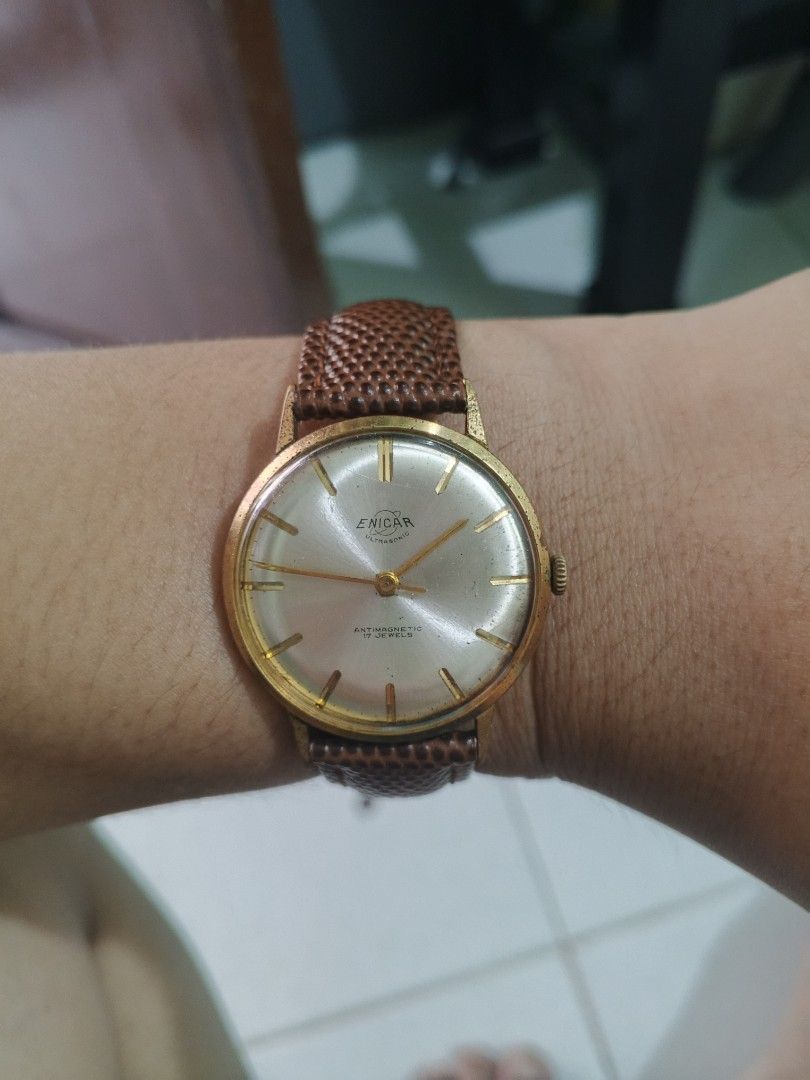 Vintage Enicar (Category: Men's Watches) located in Caloocan City. Submitted by ilanojacob83820 (Listing ID 1461700505, Image 1). Description: vintage enicar with calibre 1010 good working cindition open for trade .