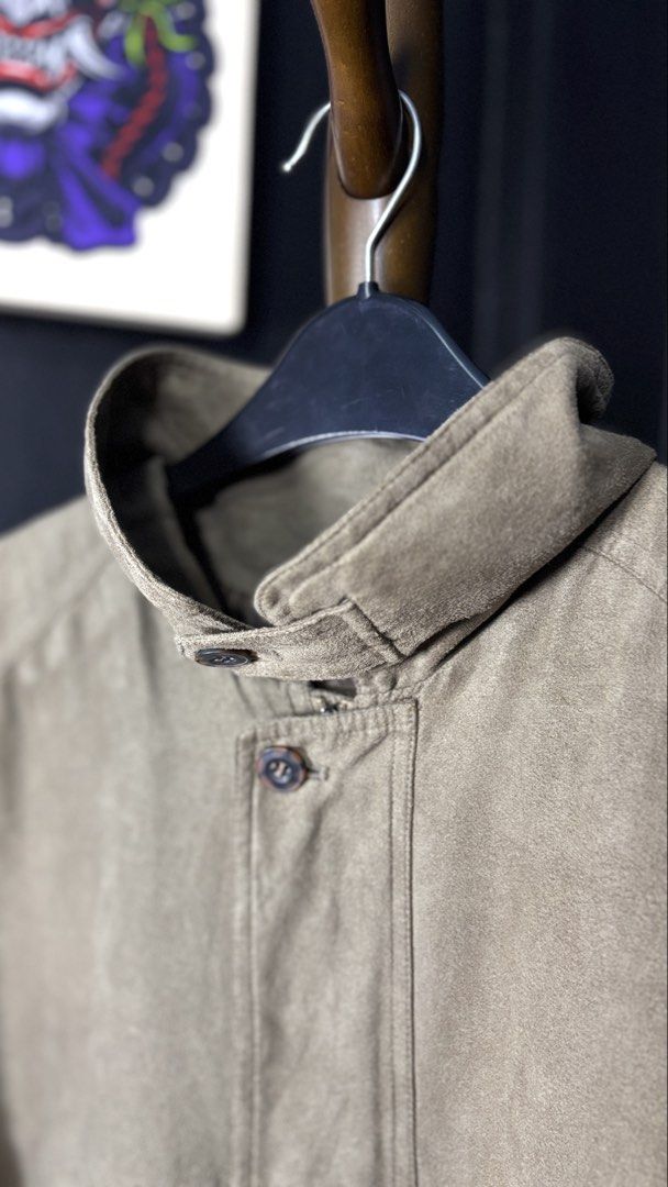 Nicole St. Gilles Suede Bomber Jacket (Category: Coats, Jackets and Outerwear) located in Bacoor. Submitted by calvinmanzano13 (Listing ID 1461693821, Image 2). Description: - L = 24” | W = 24.5” - Zip-up front with button collar closure - Two front pockets with button closures - Elasticated cuffs and hem - Ideal for layering - Pairs well with jeans or chinos Notes: ☑️ Hand washed ☑️ Polished ☑️ Steam ironed.