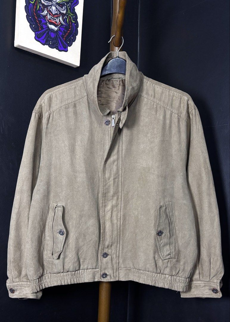 Nicole St. Gilles Suede Bomber Jacket (Category: Coats, Jackets and Outerwear) located in Bacoor. Submitted by calvinmanzano13 (Listing ID 1461693821, Image 1). Description: - L = 24” | W = 24.5” - Zip-up front with button collar closure - Two front pockets with button closures - Elasticated cuffs and hem - Ideal for layering - Pairs well with jeans or chinos Notes: ☑️ Hand washed ☑️ Polished ☑️ Steam ironed.