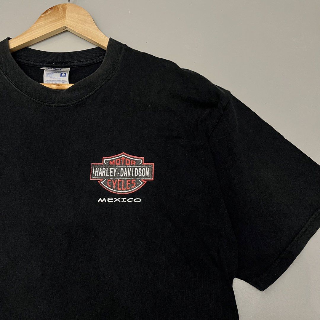 Vtg Harley Davidson (Category: Activewear) located in Los Banos. Submitted by 4030.archives. (Listing ID 1461772740, Image 3). Description: Vtg Harley Davidson 1000 Pesos XL Length : 29 inches Width : 22.5 inches Used.