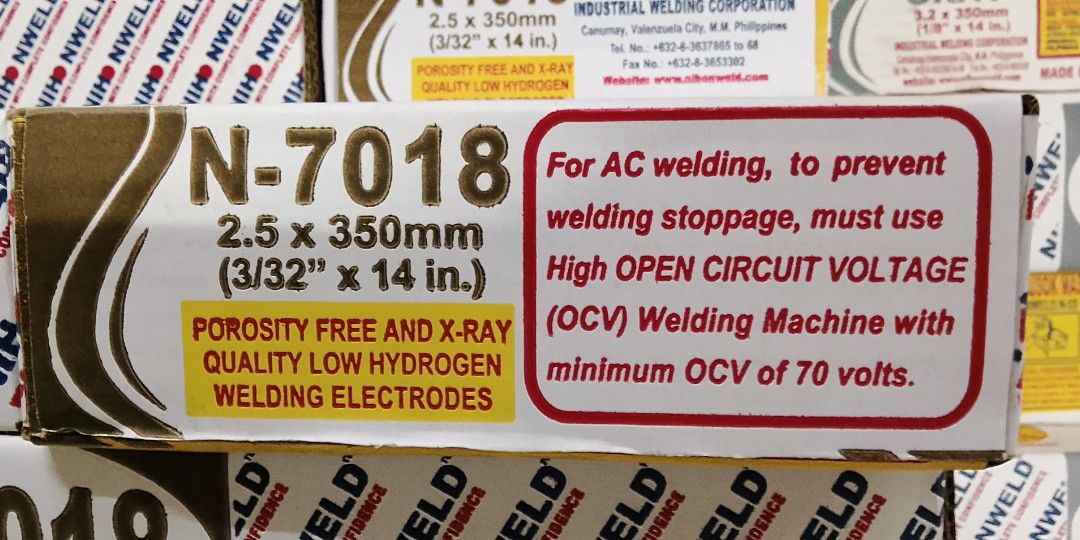Welding rod Nihon N-7018 3.2mmx350mm (Category: Construction & Building Materials) located in Manila. Submitted by dong143 (Listing ID 1461739761, Image 3). Description: for sale welding rod original nihonweld brand N-7018 3.2mm 20kg per box good condition new stock available retail or wholesale pick up wherehouse only Monday to Friday contact person Gilmundo dangcalan mode off payment gcash bank transfer COD.