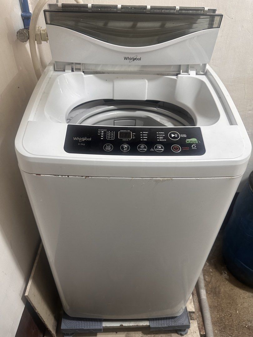 Whirlpool 6.5kg Top Load Washing Machine (Category: Washing Machines and Dryers) located in Manila. Submitted by zuripot0726 (Listing ID 1461585824, Image 1). Description: RUSH SALE! Whirlpool 6.5kg Washing Machine 💵 ₱7000 (may bawas pa kung kukunin ngayon!) - 6.5kg Capacity - Multiple Wash Programs: Normal, Delicate, Quick Wash, Jeans - Energy Saver Mode - Easy-to-Use Control Panel - In excellent working condition ✅ used for 2 years only ✅ neve