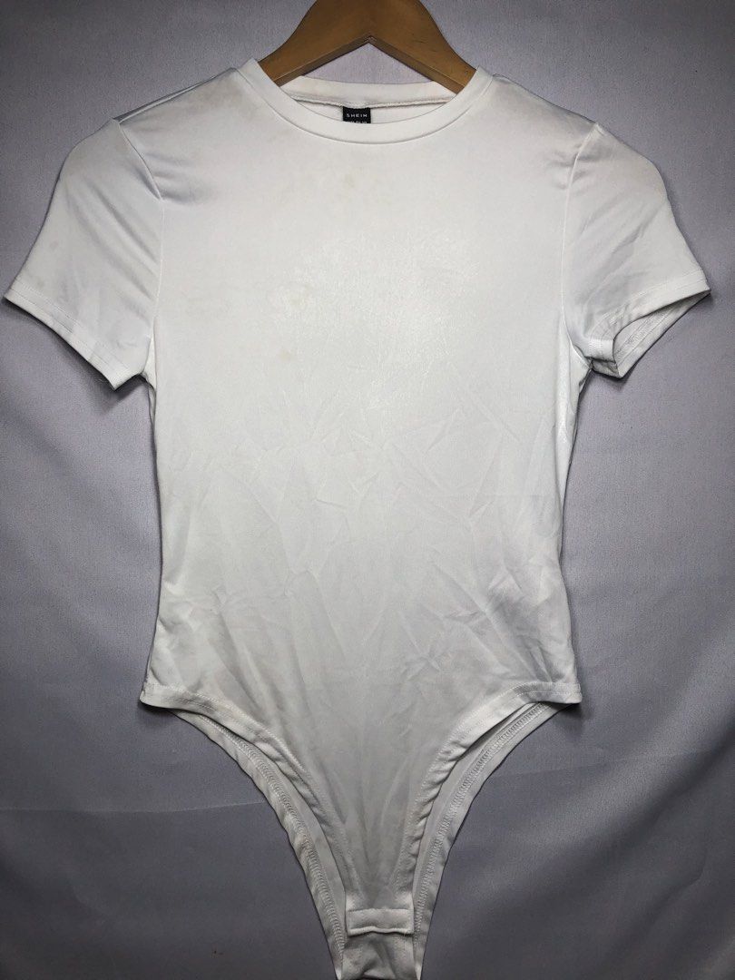 White short-sleeve round-neck bodysuit (Category: Others Tops) located in Cagayan de Oro. Submitted by itzme_cing (Listing ID 1461689959, Image 2). Description: .