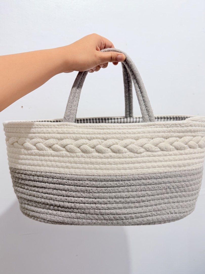 Baby Caddy Bag - Grey & White (Category: Storage Boxes & Baskets) located in Muntinlupa City. Submitted by iamjap (Listing ID 1461676542, Image 3). Description: PreLoved Baby Caddy Bag Muntinlupa area.