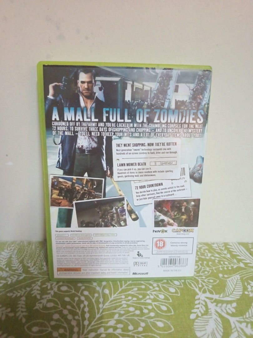 Xbox 360 Dead Rising Game (Category: Xbox) located in Muntinlupa City. Submitted by markkeub (Listing ID 1461751471, Image 2). Description: - Xbox 360 Game: Dead Rising - Genre: Zombie Survival/Action - Setting: Trapped in a mall overrun by zombies - Features: Intense action, compelling story - Condition: Used (implied, as it's a game for sale) pick up alabang send sameday lalamove or grab send 1/2 days flashexpress.