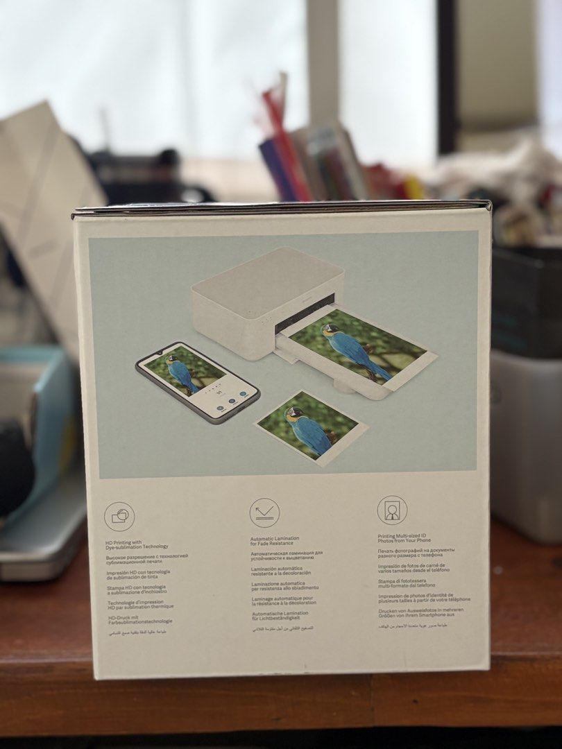 Xiaomi Instant Photo Printer 1S Set (Category: Printers, Scanners & Copiers) located in Dasmarinas. Submitted by aubreyanabee (Listing ID 1461716881, Image 2). Description: Brand new and sealed. Dasma location Features: - Print photos wirelessly from your smartphone. - High-definition (HD) printing with dye-sublimation technology for vibrant colors. - Automatic lamination for durable, smudge-proof prints. - Versatile for printing multi-sized ID p