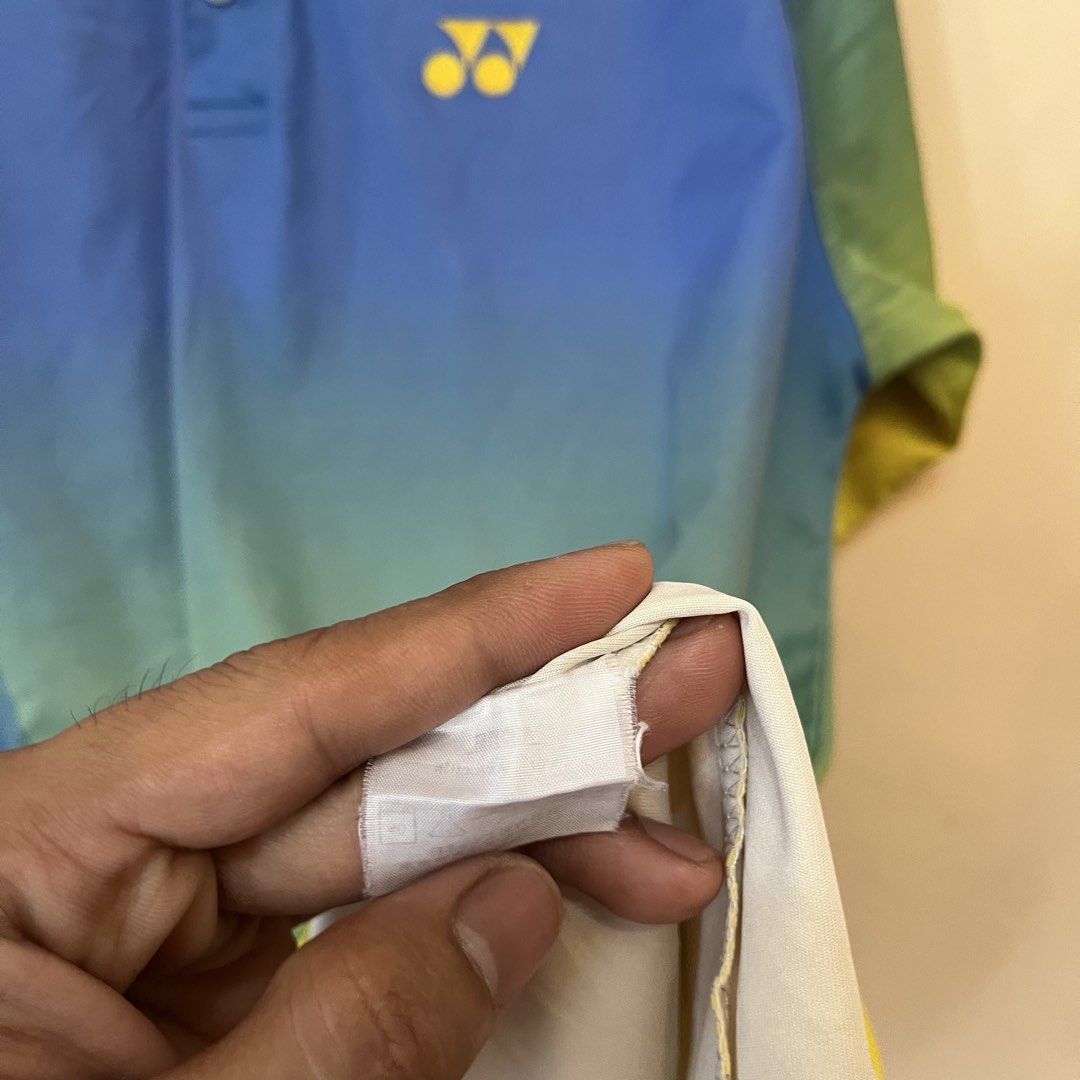 YONEX EMBROIDERED LOGO SHIRT (Category: Activewear) located in Imus. Submitted by thriftsportph (Listing ID 1461564767, Image 3). Description: YONEX EMBROIDERED LOGO SHIRT SIZE ON TAG - EXTRA LARGE DIMENSION - L29” W21” PRICE- 400.