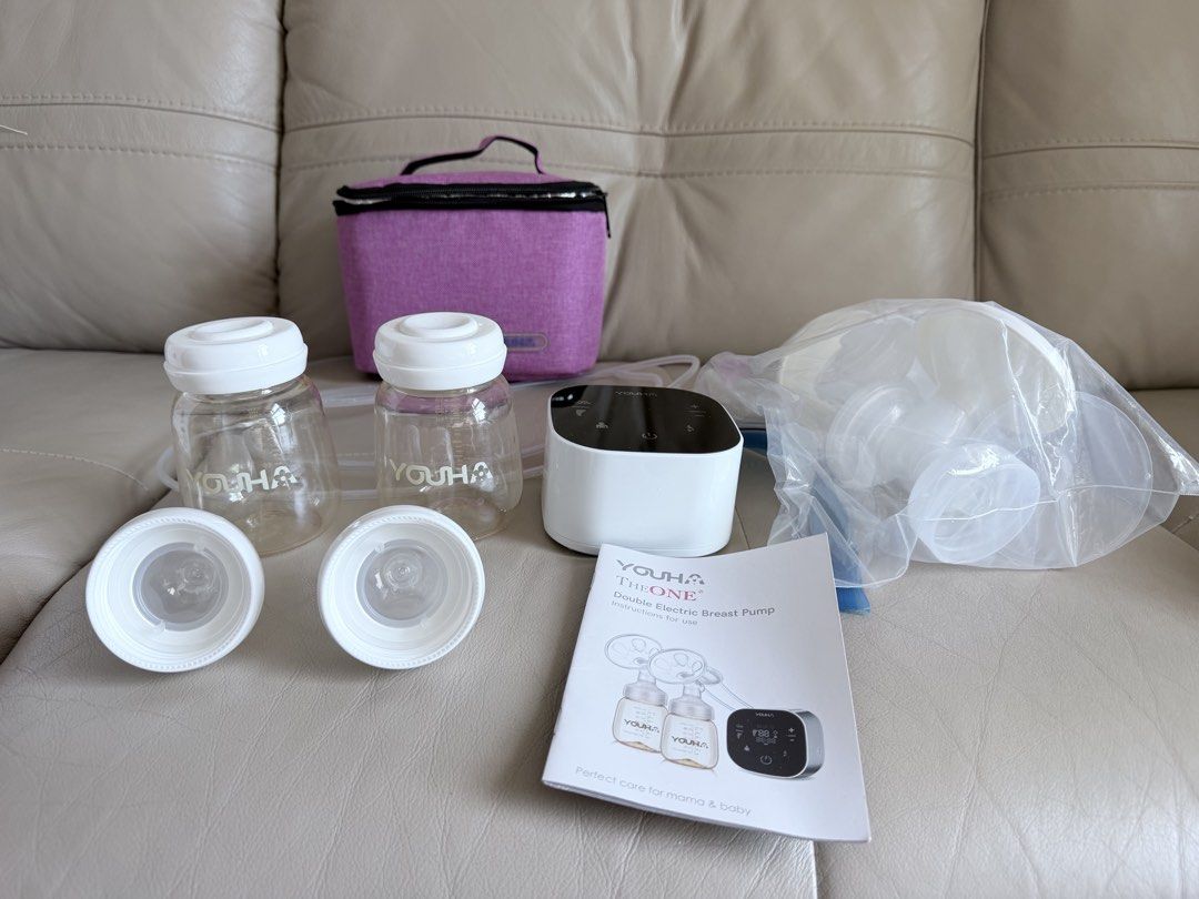 Youha The One - used thrice only (Category: Breastfeeding & Bottle Feeding) located in Cebu City. Submitted by calligraphybyden (Listing ID 1461583224, Image 1). Description: Ships from cebu via SPX Hospital grade trumpet pump INCLUDES BOX with complete accessories. RFS Used only thrice preferred wearable..