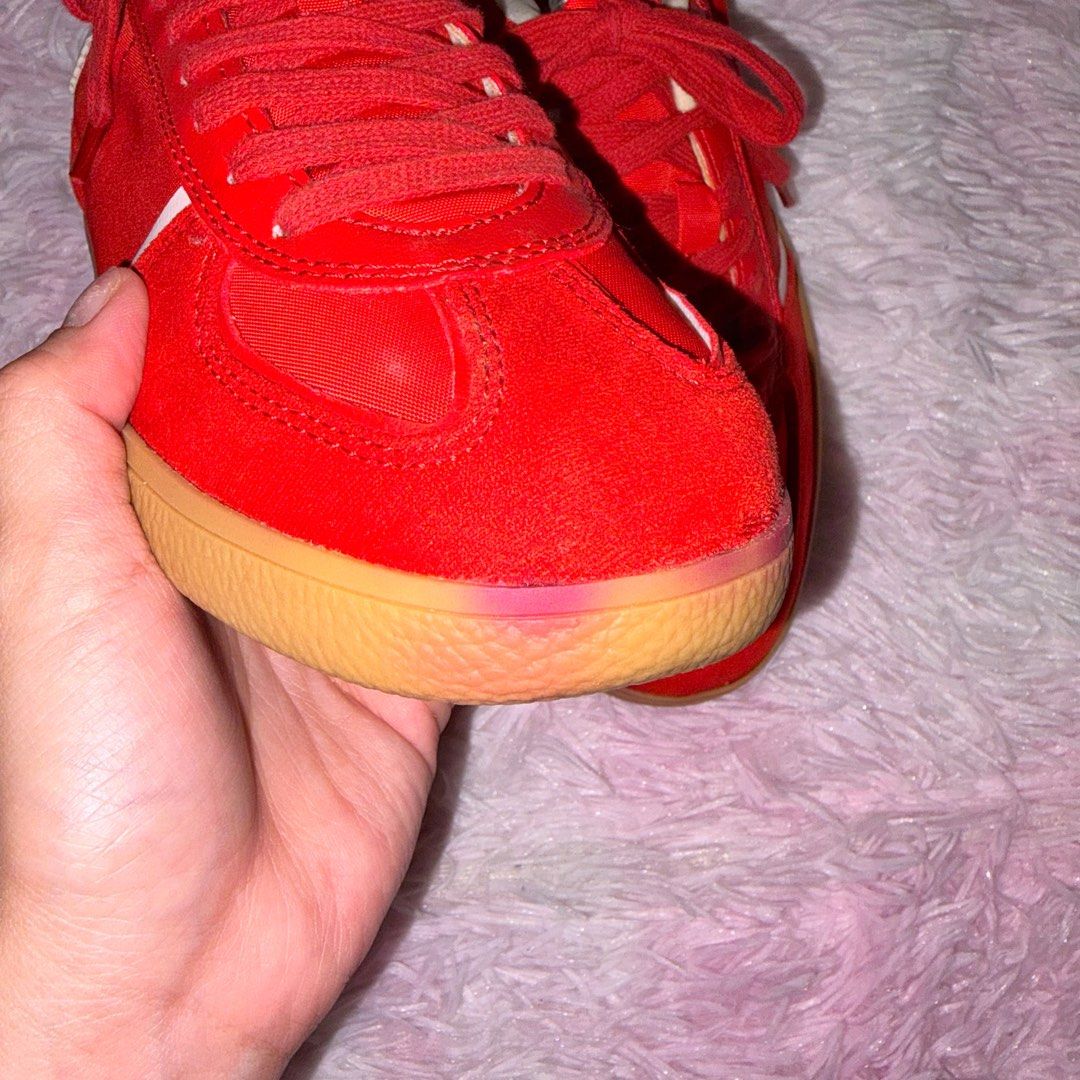 zara red sneakers (Category: Sneakers) located in Marikina City. Submitted by ___peaxch (Listing ID 1461768350, Image 2). Description: used once has slight issue, see 2nd photo. size 6.