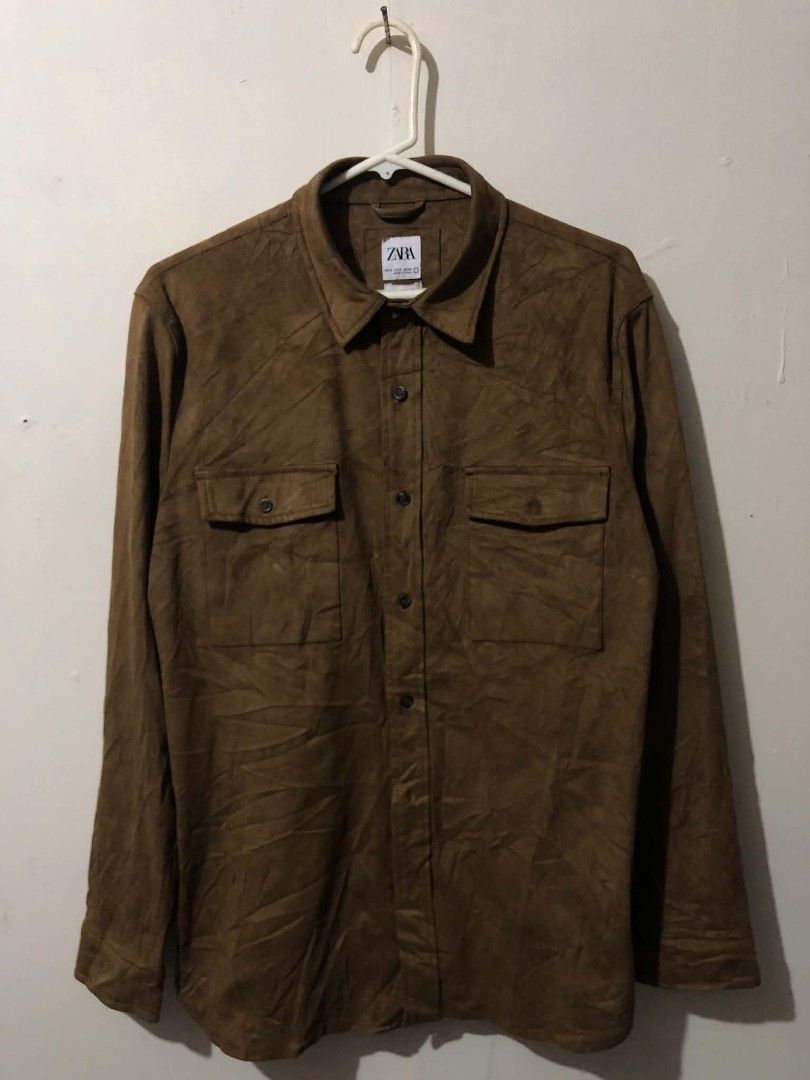 ZARA Suede Polo Long Sleeves (Category: Announcements) located in Manila. Submitted by wildshark-33d3 (Listing ID 1461698502, Image 1). Description: Authentic Excellent condition Size Large to xl Men.