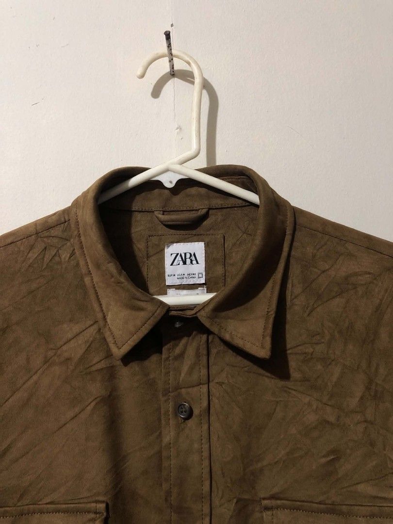 ZARA Suede Polo Long Sleeves (Category: Announcements) located in Manila. Submitted by wildshark-33d3 (Listing ID 1461698502, Image 3). Description: Authentic Excellent condition Size Large to xl Men.