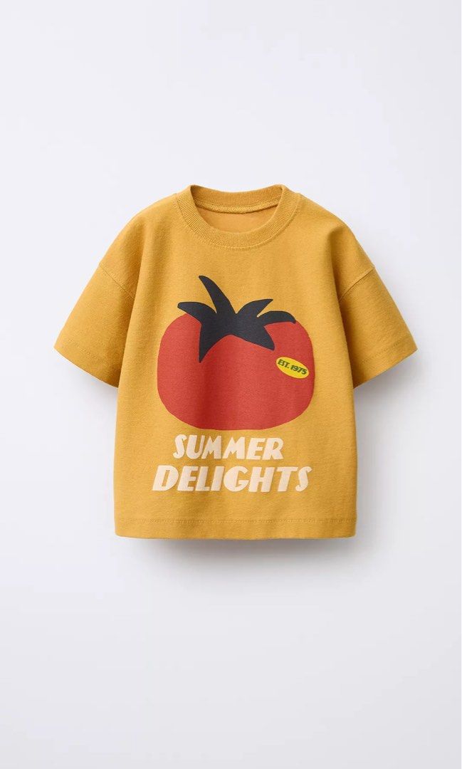 Zara tomato heavy tshirt (Category: Babies & Kids Fashion) located in Manila. Submitted by ourburstingwardrobe_ (Listing ID 1461594698, Image 1). Description: Size 6 Like new condition.