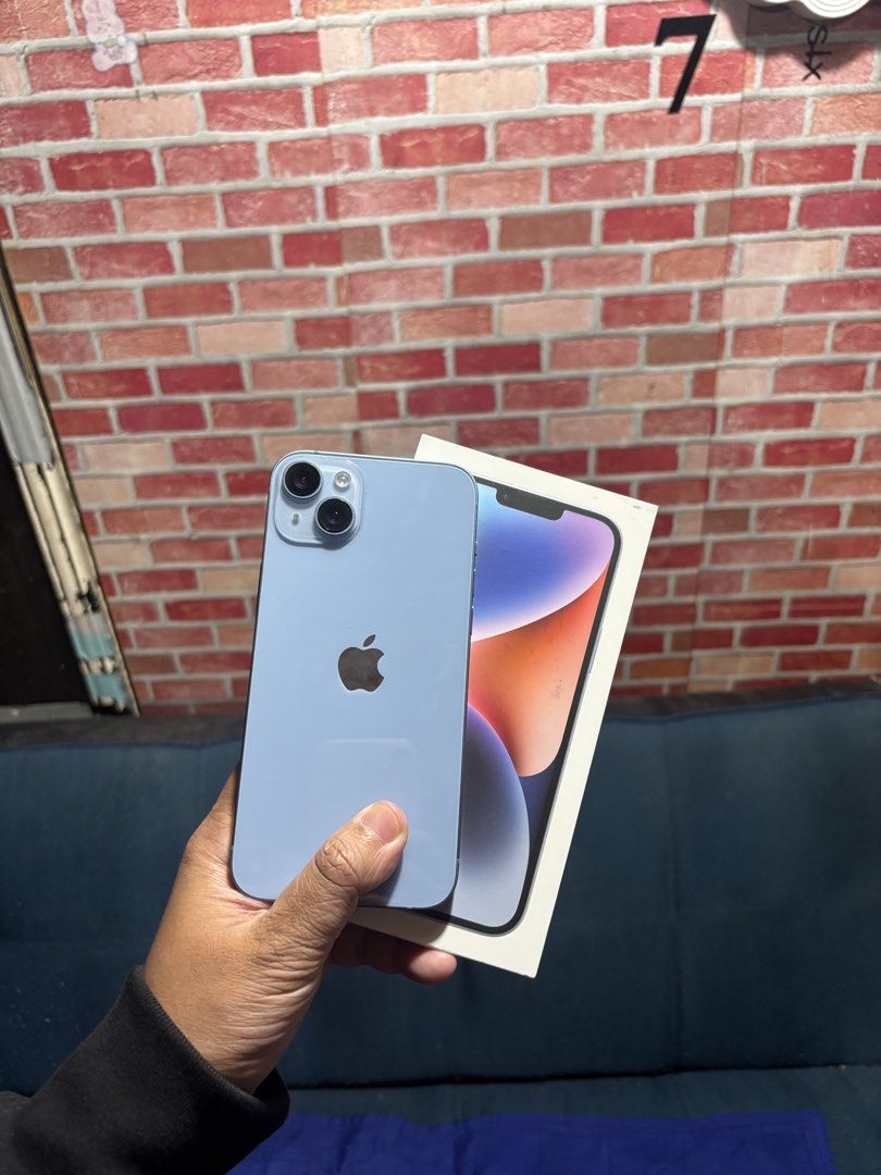 14 Plus (Sierra Blue) (Category: Cases & Sleeves) located in Manila. Submitted by ianxc847 (Listing ID 1461878366, Image 1). Description: FS: 14 plus Sierra Blue ₱20,990 (Negotiable) 128gb IOS 27 (latest version) software NTC openline 🇵🇭 82 Battery health (Original) With original box Charger Cases No History Of repair.