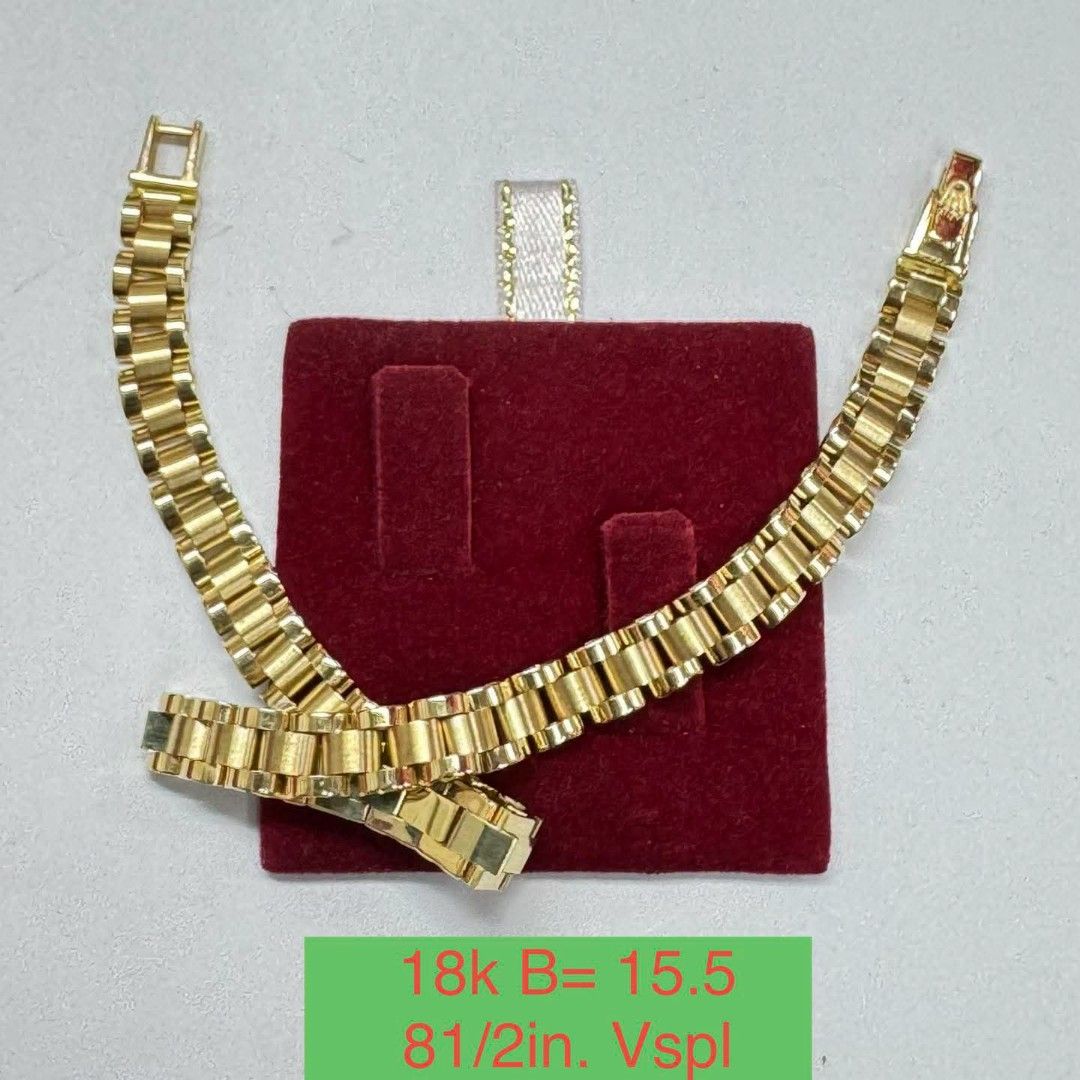 18k Saudi gold Rolex bracelet (Category: Bracelets) located in Manila. Submitted by bhelgoldseller2ndaccount (Listing ID 1461829228, Image 2). Description: New!!✨New!!✨New!! Authentic 18k Saudi Golds 💯pawnable/naisasanla 💯with high appraisal rate 💯good investment 💯Direct supplier price 👉OPEN for resellers 🌺please take time to evaluate their actual sizes and grams 👉Best panggift for all occasions ✅ Sold per grams not per piece Kya lowest pr