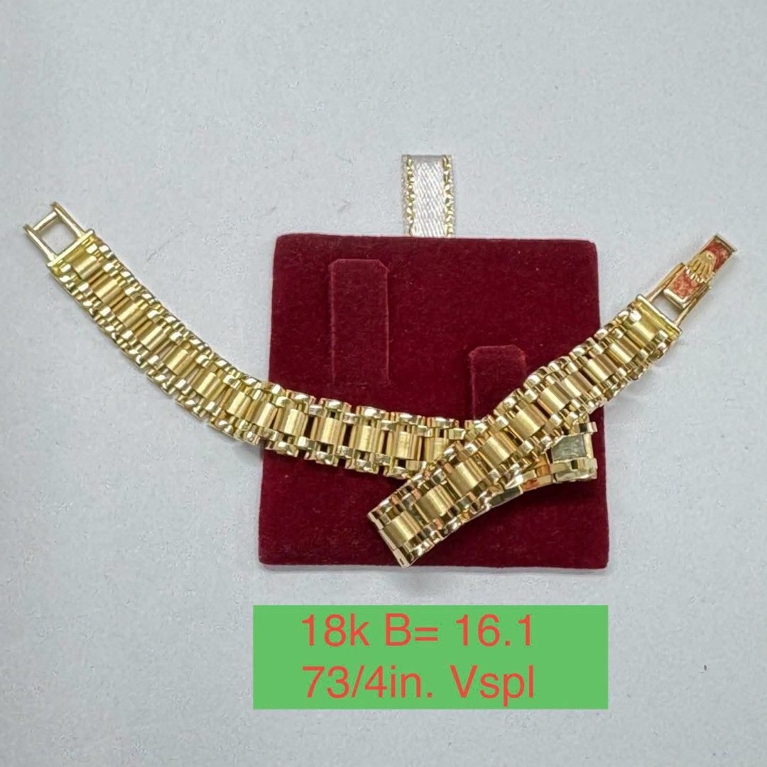 18k Saudi gold Rolex bracelet (Category: Bracelets) located in Manila. Submitted by bhelgoldseller2ndaccount (Listing ID 1461829228, Image 3). Description: New!!✨New!!✨New!! Authentic 18k Saudi Golds 💯pawnable/naisasanla 💯with high appraisal rate 💯good investment 💯Direct supplier price 👉OPEN for resellers 🌺please take time to evaluate their actual sizes and grams 👉Best panggift for all occasions ✅ Sold per grams not per piece Kya lowest pr