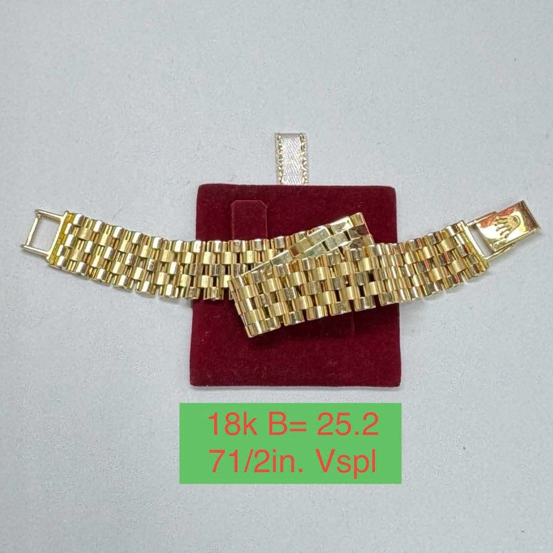 18k Saudi gold Rolex bracelet (Category: Bracelets) located in Manila. Submitted by bhelgoldseller2ndaccount (Listing ID 1461829228, Image 1). Description: New!!✨New!!✨New!! Authentic 18k Saudi Golds 💯pawnable/naisasanla 💯with high appraisal rate 💯good investment 💯Direct supplier price 👉OPEN for resellers 🌺please take time to evaluate their actual sizes and grams 👉Best panggift for all occasions ✅ Sold per grams not per piece Kya lowest pr