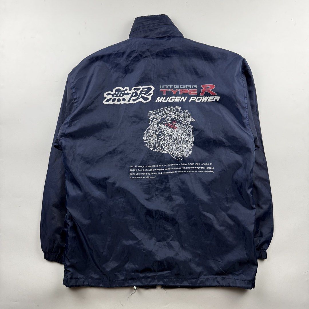 1998 Honda Integra Type R Mugen Nylon Jacket (Category: Coats, Jackets and Outerwear) located in Manila. Submitted by jademax (Listing ID 1461949949, Image 2). Description: Fits Large Length: 28.5” Pit: 23” Shoulder: 20.5” Sleeve: 22”.
