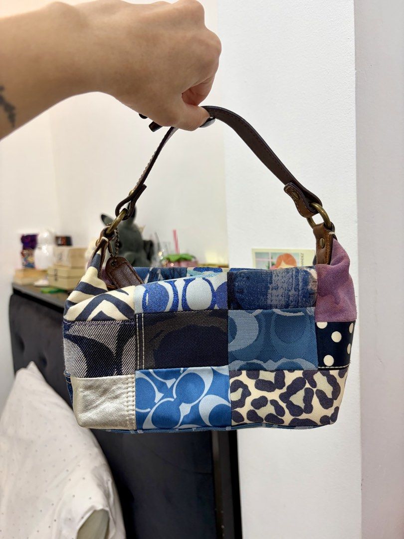 2000s Vintage Coach Patchwork Denim - Authentic (Category: Luxury Bags & Wallets) located in Manila. Submitted by effyboo (Listing ID 1461983129, Image 2). Description: - leather strap - original - has bag tag .