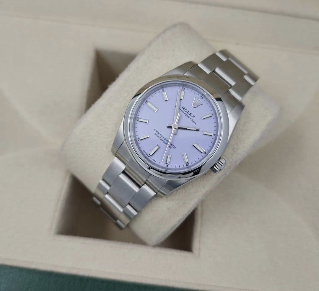 2026 OP LAVANDER 34 (Category: Luxury Watches) located in Taguig. Submitted by atlwatchesph (Listing ID 1462021632, Image 1). Description: 🪻 2026 OP LAVANDER 34 🪻 MODEL 124200 NEW REFERENCE 🪻 NEW LAVANDER DIAL 34MM 🪻 BRAND NEW / COMPLETE SET 2026 NFC CARD 🇵🇭🏷 547,000.00 ⌚️ Watch posted is available & in stock 🤝 📲 Posted price Slightly negotiable. For serious inquiries- please message me directly for best deal possible 💯 All timepieces p